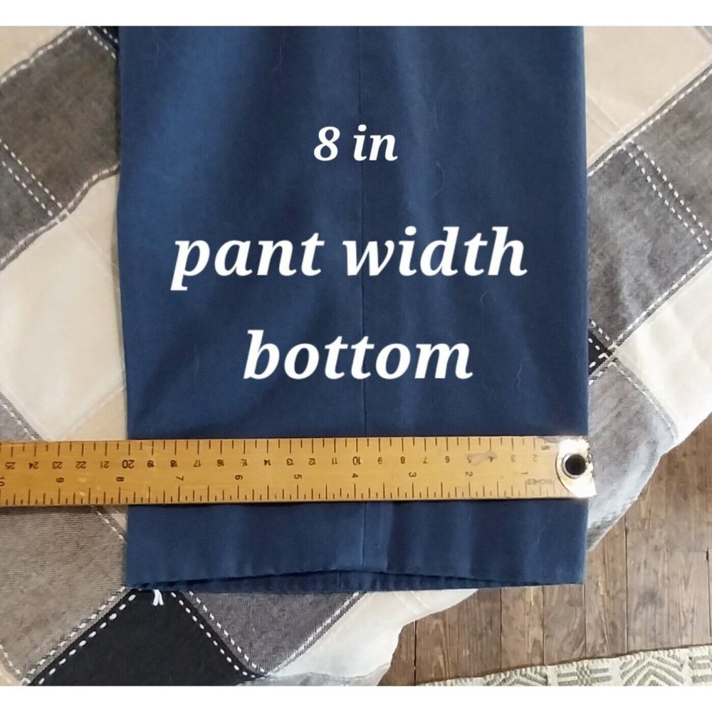 DC Vintage Navy Blue Pants Size 28 Waist Year 1980 Great Shape Side Pockets - Picture 5 of 6